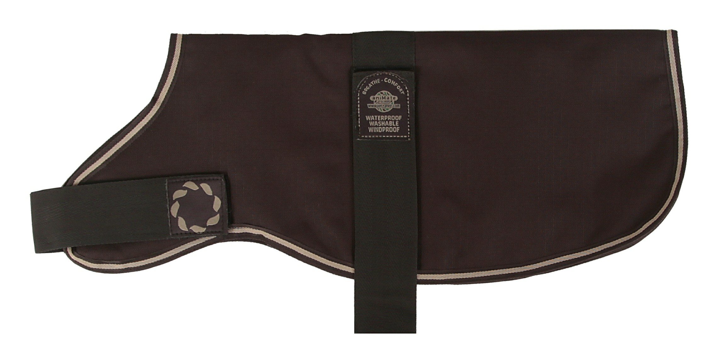 Outhwaite Dachshund Padded Dog Coat, 19-Inch, Brown
