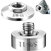Dreyoo Grinder Lock to 5/8''-11 Thread, Compatible with XLOCK Angle Grinder Cutting Blade, Stainless Steel Diamond Core Drill Bit Adapter (5/8-11 Adapter & Lock Nut)
