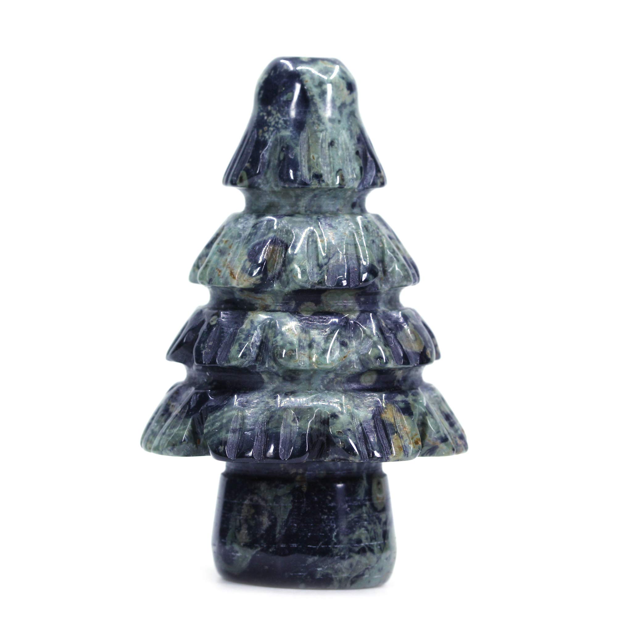 Keleny Natural Green Kambaba Jasper Carved Decor