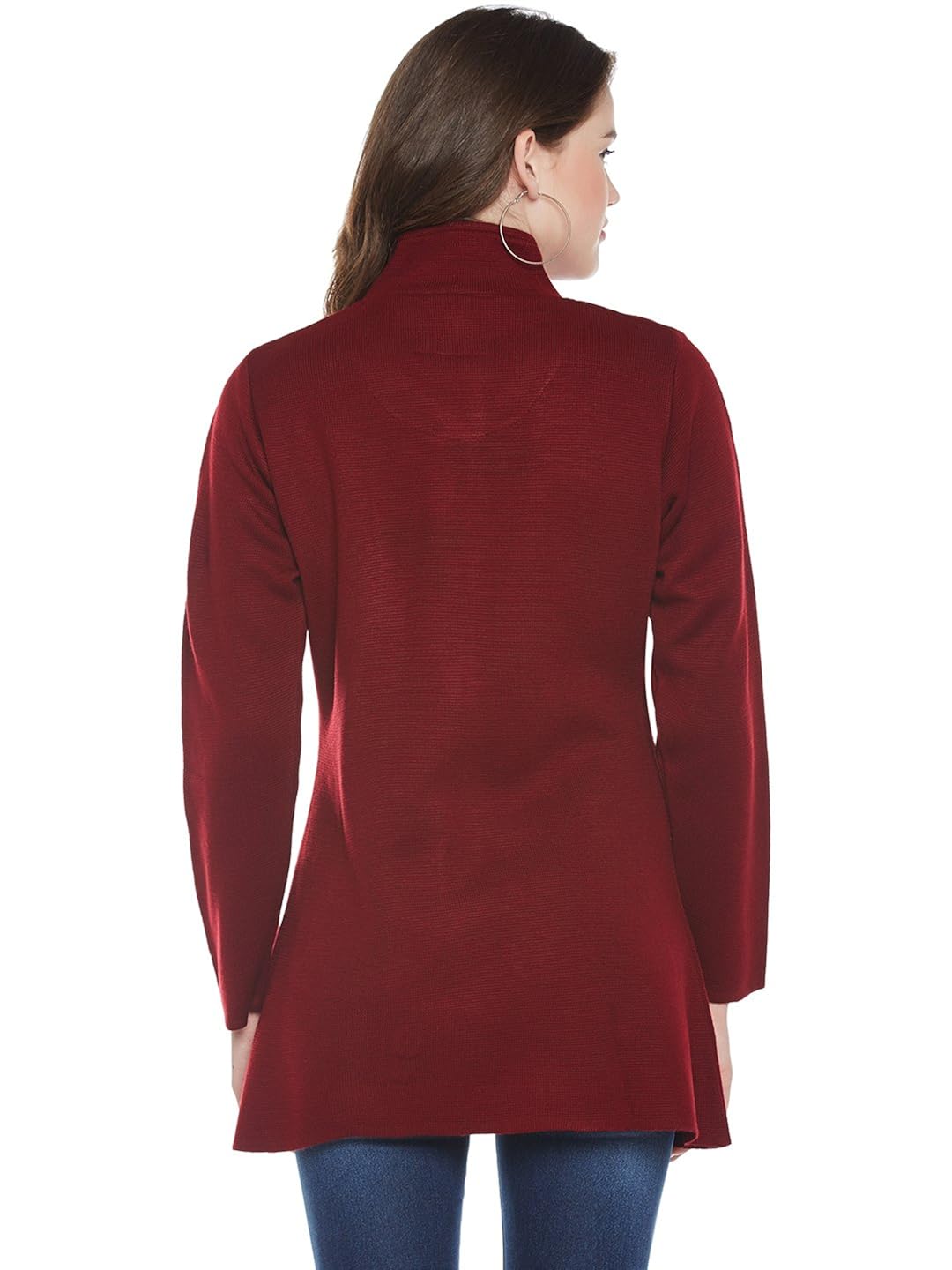 cayman maroon woollen tailored coat