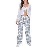 Forever 21 Womens Plaid Wide-Leg Pants