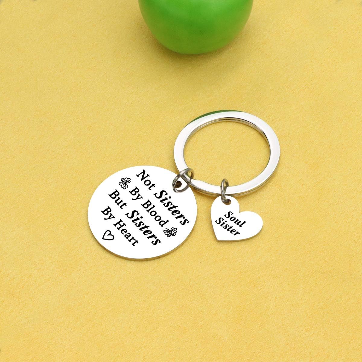 JMIMO Friendship Gifts for Women Sister Not Sister By Blood But Sisters By Heart Keyring Birthday Gifts for Best Friend BFF - Image 4