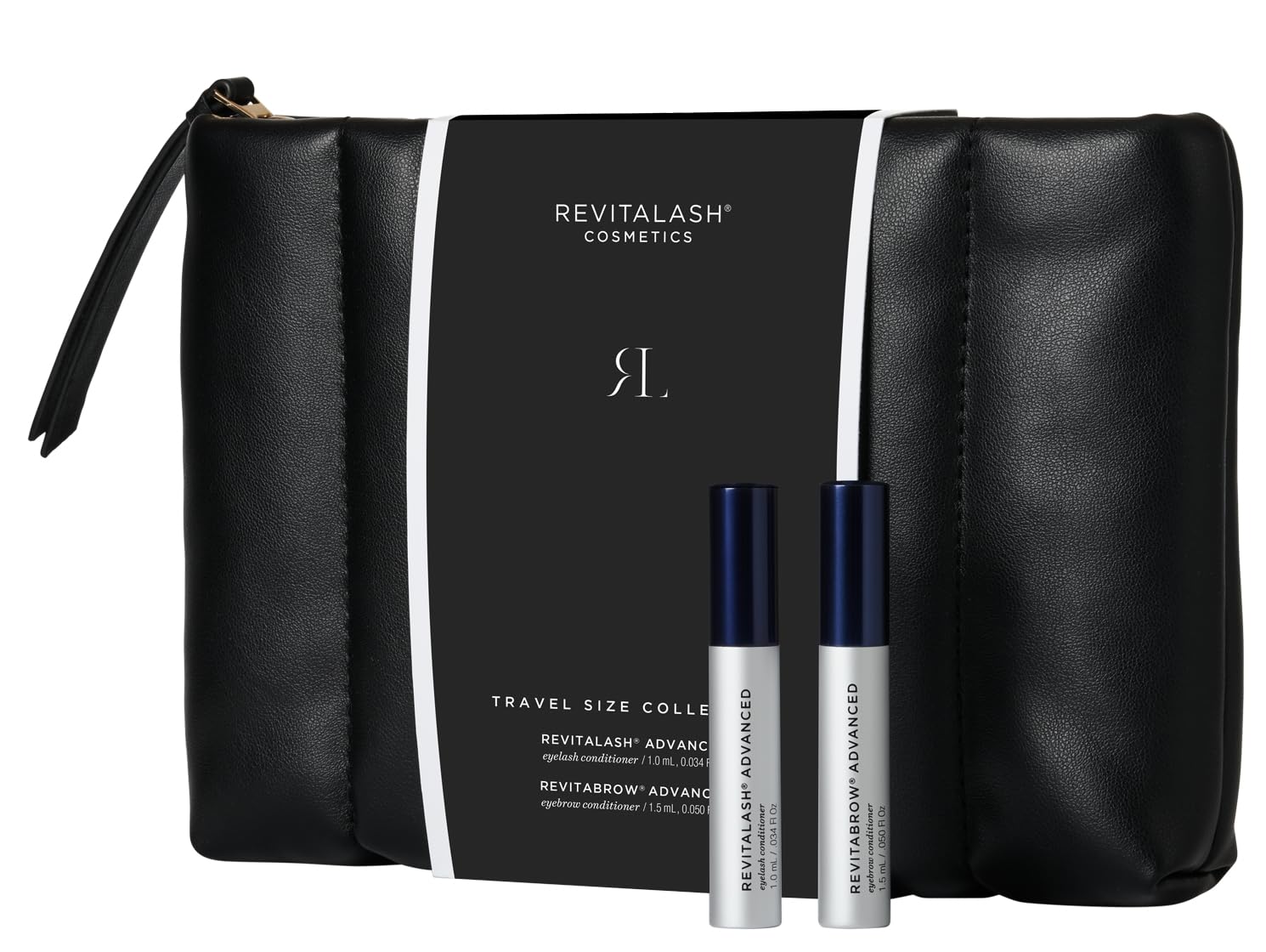 RevitaLash Cosmetics, Travel Size Collection/RevitaLash Advanced 1.0 mL & RevitaBrow Advanced 1.5mL & Signature Cosmetic Bag
