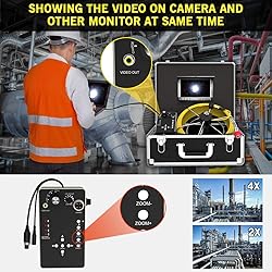 Sewer Camera,165ft Plumbing Drain Camera with DVR