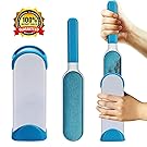 Pet Hair Remover Dog Cat Fur Brush Double-Side Home Furniture Sofa Clothes Cleaning Lint Brush with Self-Cleaning Base