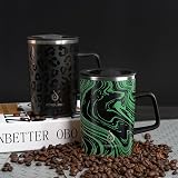 Ideus 16oz Vacuum Insulated Stainless Steel Mug with Handle Green Zebra Fuji view 9