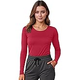 NY Threads Womens Under Scrub Slim Fit Long Sleeve T-Shirt Underscrub Comfort Tee