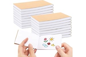STARVAST 50 Pack Blank Flip Books for Animation (4.5" x 2.5") - Bulk Mini Flipbook Kit for Kids & Students - 60 Sheets (120 P