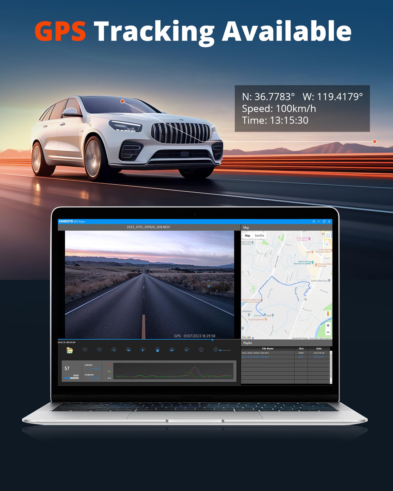 Kingslim D5-4K Dash Cam with WiFi - Front Dash Camera for Cars with GPS and Speed, Sony Night Vision, Support APP and 256GB Max