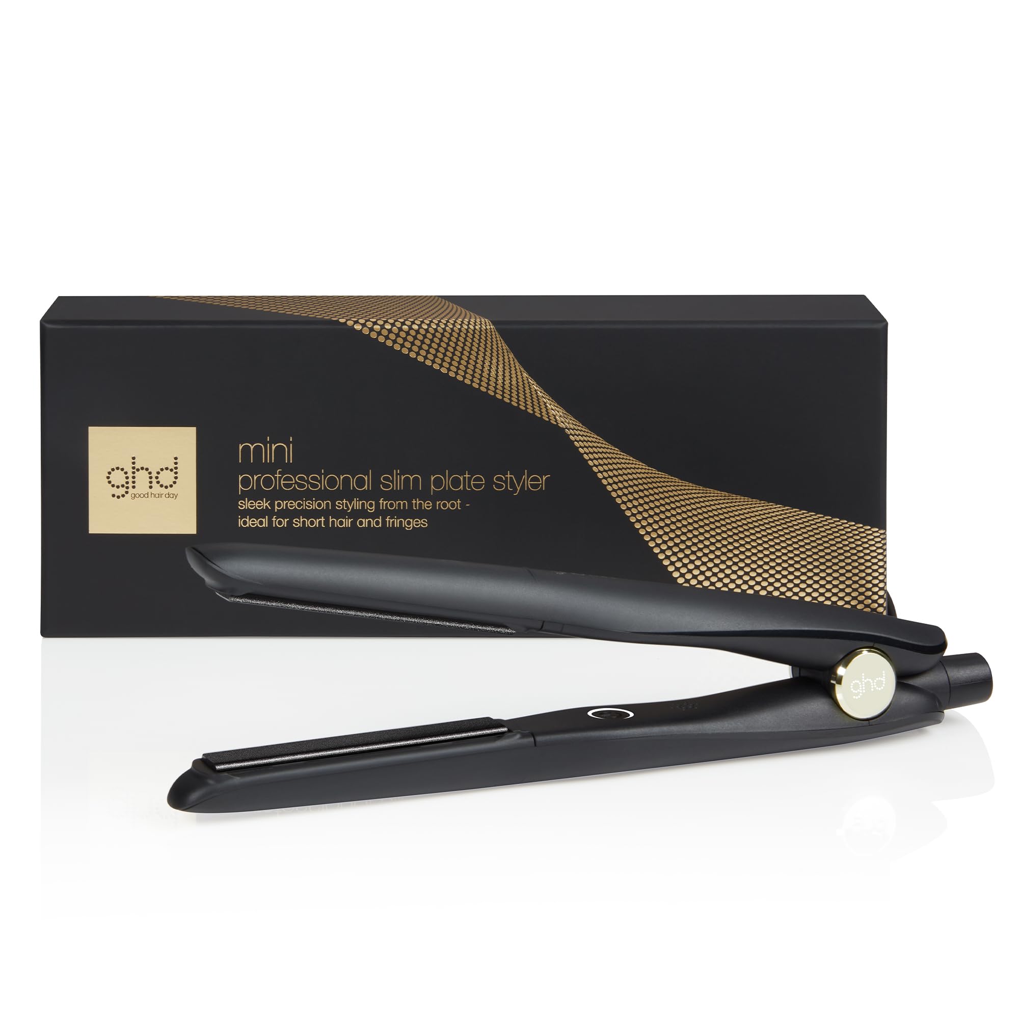 ghd Mini Hair Straightener, 15mm Slim Plate Styler, for Precision Styling from The Root, Short Hair and Fringes, More Shine, Universal Voltage