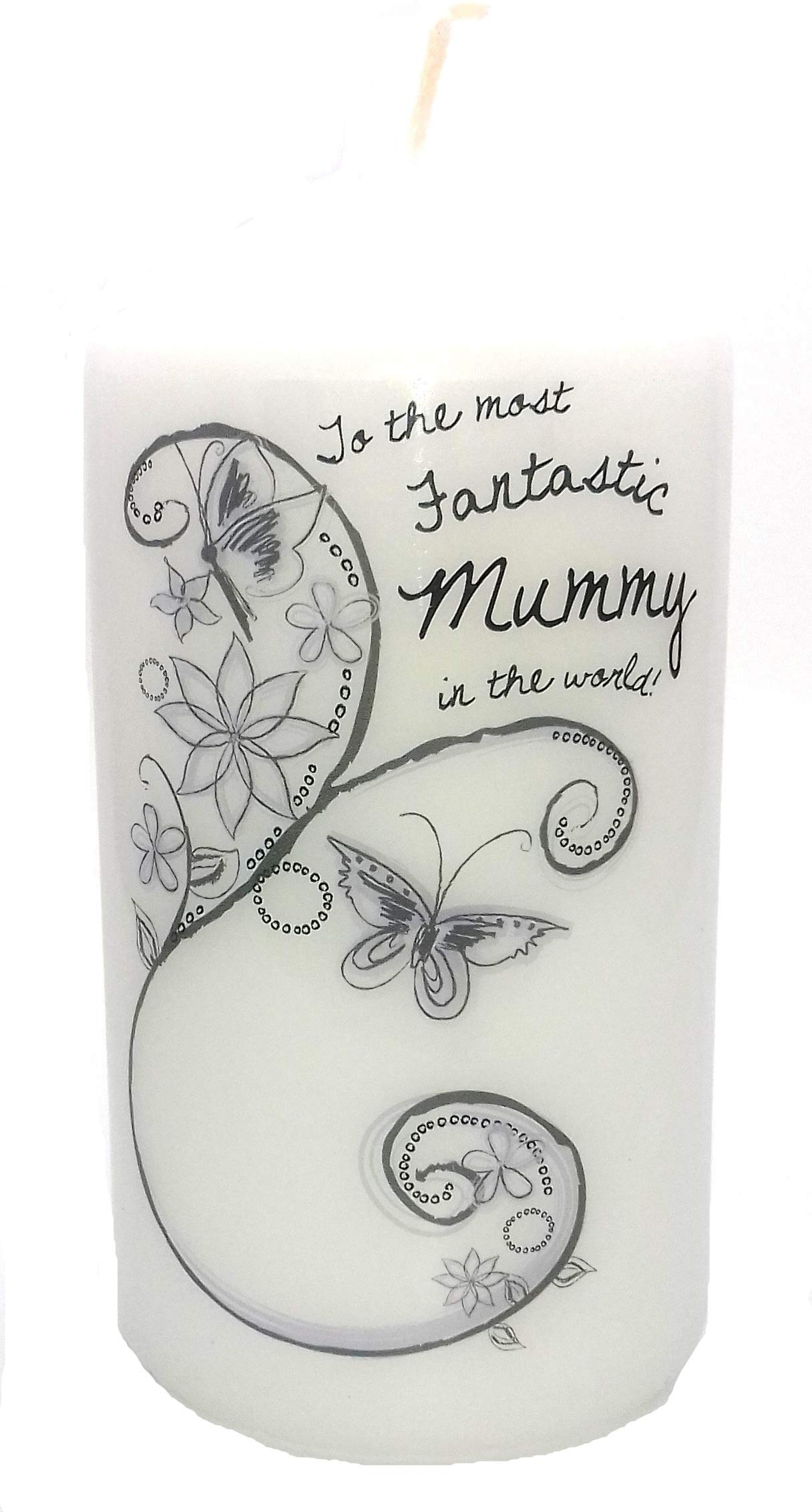 TO THE MOST FANTASTIC MUMMY IN THE WORLD CANDLE for my Gifts Presents Keepsake Gift Ideas Mothers Day Birthday Christmas from son daughter