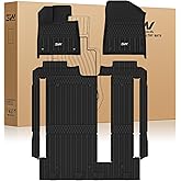 3W Floor Mats for Toyota Sienna 2021-2026 8 Seat LE/XLE, TPE All Weather Custom Fit Floor Liner for Toyota Sienna 1st, 2nd and 3rd Row, Black (Only for 8 8assenger)