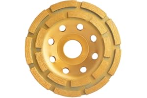 Gunpla 115 x 22.2 mm Diamond Segment Concrete Turbo Grinding Cup Wheel Double Row Grinder Disc for Concrete Granite Stone Mar