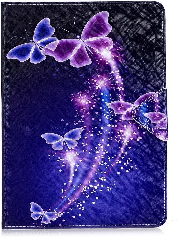 Billionn for iPad 9.7 Inch Case (2018/2017 Model, 6th/5th Generation), Premium PU Leather Flip Wallet Slim Cover for iPad Air 2/Air 1/Pro 9.7 Inch 2016, Auto Wake/Sleep, Purple Butterfly