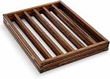 Oypla Dark Brown Dog Safety Folding Wooden Pet Gate Portable Indoor Barrier view 4