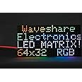 64x32 2048 RGB Full Color LED Matrix Panel 2.5mm Pitch P2.5, Display Text/Colorful Image/Animation Adjustable Brightness Chainable Design,Compatible with Raspberry Pi / Raspberry Pi Pico / ESP32