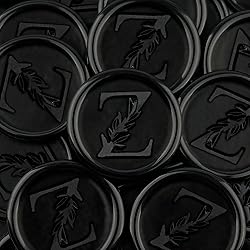 25Pcs Black Wax Seal Stickers Handmade Vintage