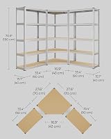 SONGMICS Corner Shelf 5-Tier Heavy Duty Garage Shelving Unit 2625 kg view 3