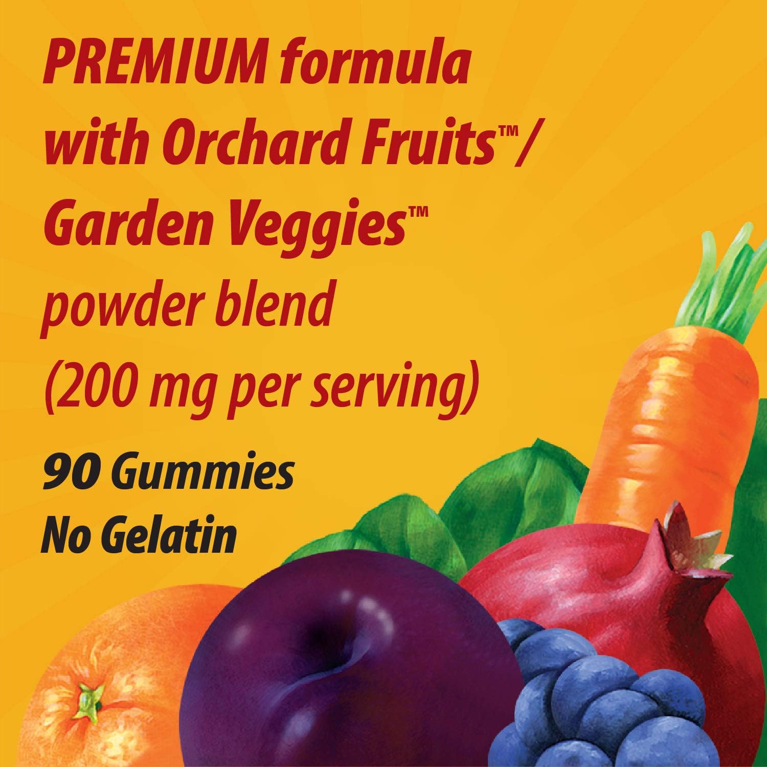 Nature's Way Alive!® Adult Premium Gummy Multivitamin, Fruit and Veggie Blend (150mg per serving), Full B Vitamin Complex, Gluten Free, Made with Pectin, 90 Gummies: Health & Personal Care