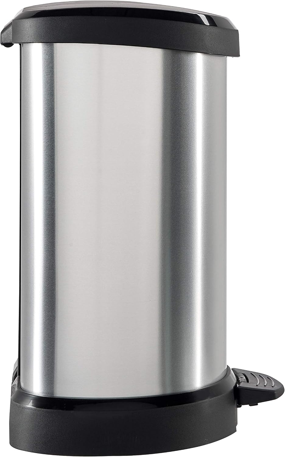 Curver Metal Effect Waste Food Bin, Silver, 20 Litre, metallic, 27x31x45 cm - Image 3