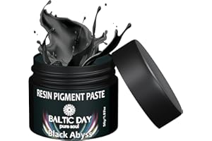 BALTIC DAY - Black Pigment Paste for Epoxy Resin "Black Abyss" (2oz Paste/Jar) - Epoxy Resin Color Pigment Paste - Opaque Resin Paste | Epoxy, Resin Art Paste | Resin Paste Pigment - Mica Powder Paste