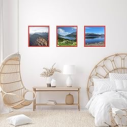 JCJMY 8x8 Picture Frame Red for Wall Hanging or