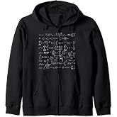 Noether Sym Unisex-Adults Math Equations &amp; Formulas Zip Hoodie - Black, Small