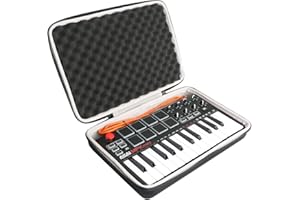 Khanka Hard Travel Case Replacement for Akai Professional MPK Mini MKII & MK3 & MPK Mini Play | 25-Key Ultra-Portable USB MIDI Drum Pad & Keyboard Controller