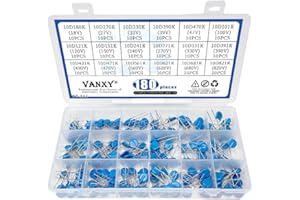 VANXY 18Values 180PCS 10D Varistor 18V-820V Voltage Dependent Resistors Kit 10D390K 10D470K 10D820K 10D151K 10D271K 10D391K 10D431K 10D471K 10D561K Radial Lead Disc Varistors