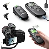 for Canon Camera Wireless Rechargeable Timer Shutter Release Remote Control | with LCD &amp; Upgraded Interval Timer for Canon EOS R6 Mark II, R7, R50 V, R100, RP, Rebel T7, T6, T5, T3, SL2, 5D Mark III