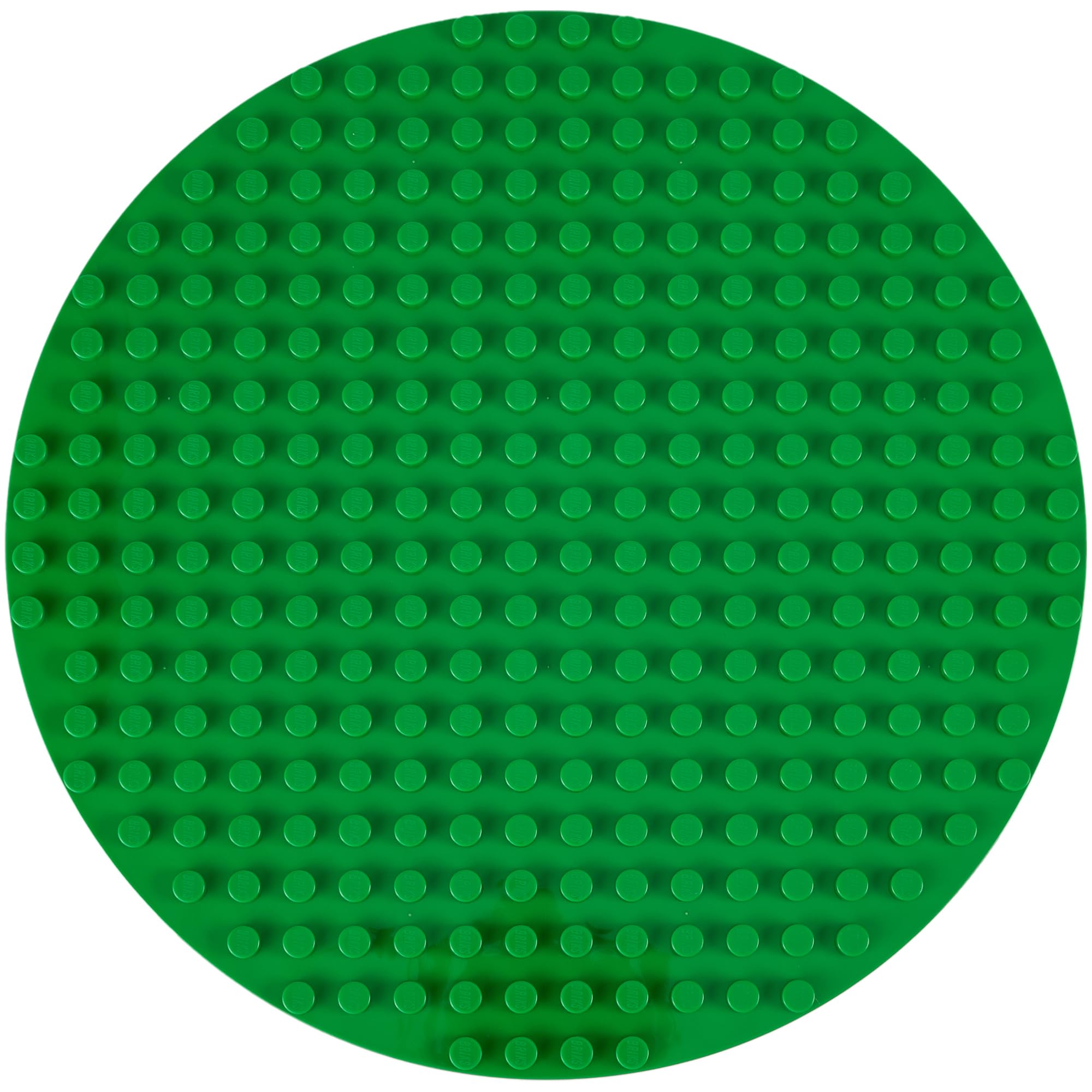 Premium Big Briks Green 12.5" Diameter Circle Stackable Baseplate - Compatible with LEGO DUPLO Baseplates | COmpatible with DUPLO Bricks – Large Pegs Only