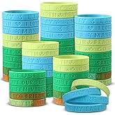 PullCrease 200 Pcs Earth Day Rubber Wristbands Bulk 10 Styles Happy Earth Day Silicone Bracelets Save The Planet Silicone Wristbands with Inspirational Sayings for Home Office Party Favor Gifts