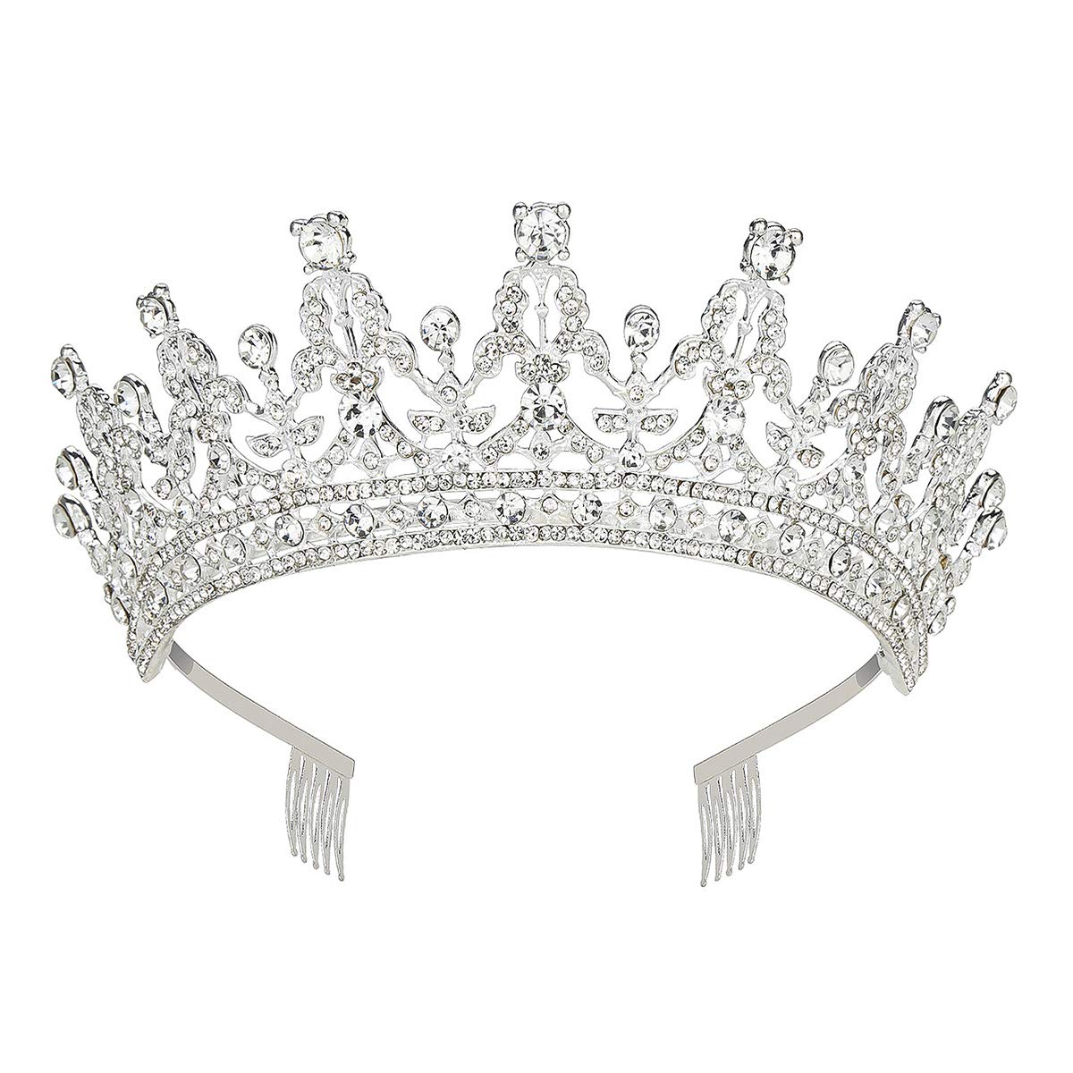 Makone Wedding Tiara Bridal Tiara Crystal Rhinestones Tiara Crown with