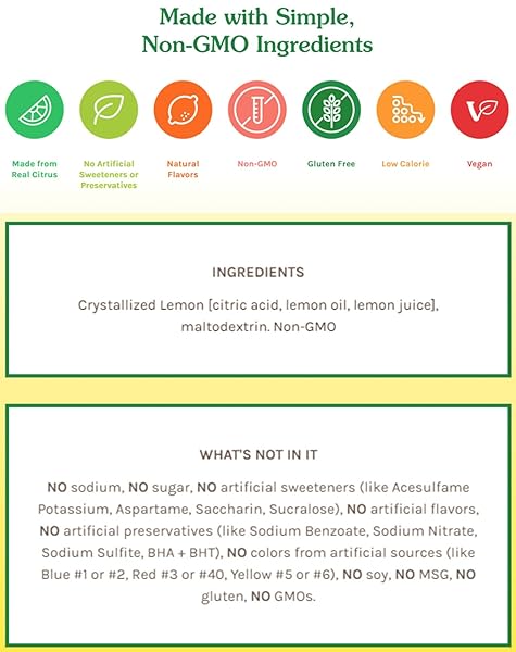 TRUE CITRUS LEMON SHAKER CRYSTALLIZED LEMONS 1 CT