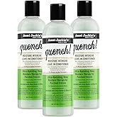 Aunt Jackie's Curls and Coils Quench Moisture Intensive Leave-In Hair Conditioner for Natural Curls, Coils and Waves, Enriched with Shea Butter, 12 oz, (Pack of 3)