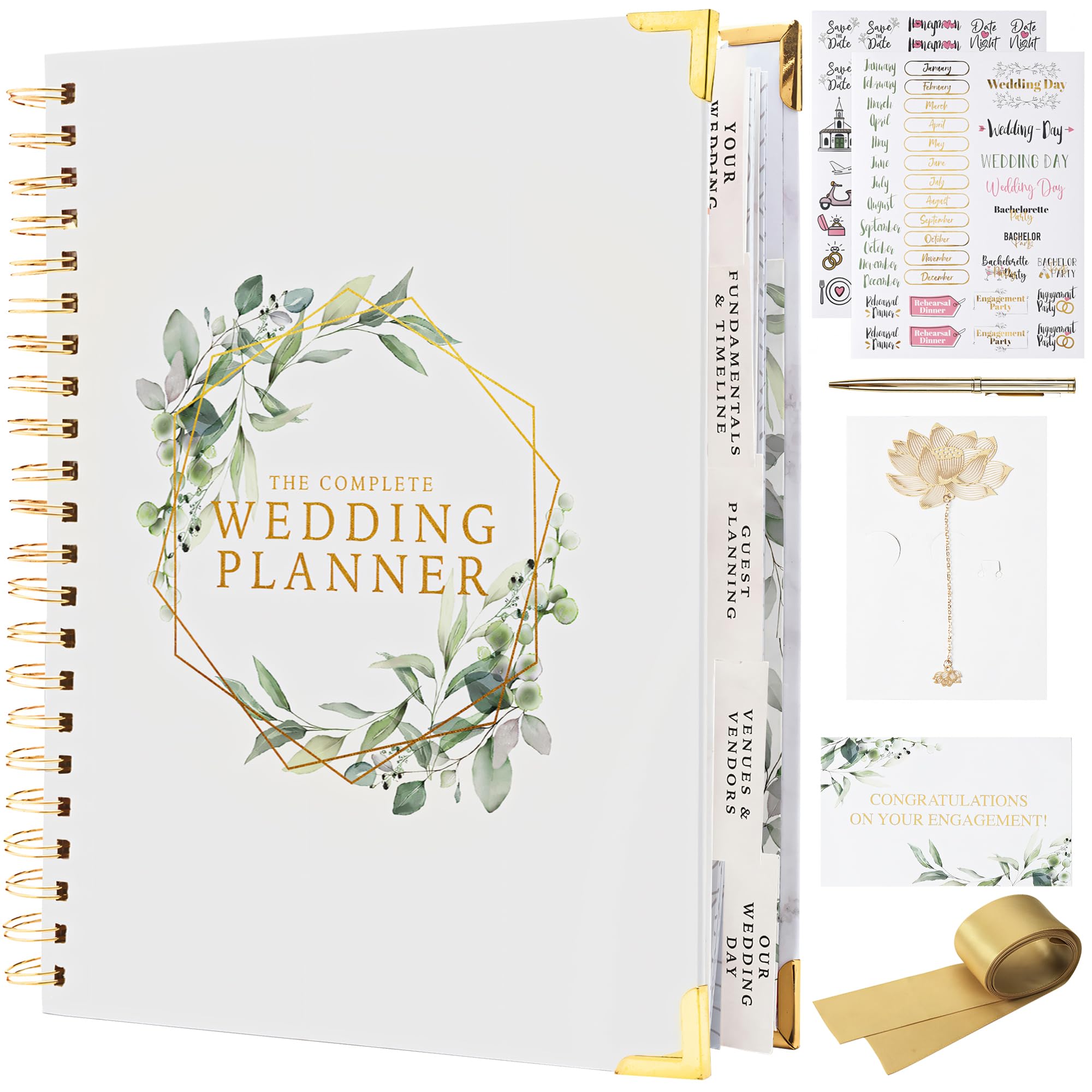 Your Perfect Day Wedding Planner Book and Organizer - Wedding Planner Book - Bridal Planning Binder with Countdown Calendar - Bride Gifts Image