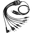 Fumei 8 in 1 Computer USB Programming Cable Compatible with Kenwood Motorola Yaesu Vertex Icom TYT HYT Handheld Radio and Mobile Radio