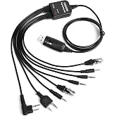 Fumei 8 in 1 Computer USB Programming Cable Compatible with Kenwood Motorola Yaesu Vertex Icom TYT HYT Handheld Radio and Mobile Radio
