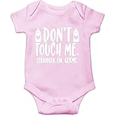 AW Fashions Don't Touch Me. Seriously. Ew, Germs Baby Bodysuit Funny Adorable Newborn Cute Romper Clothing