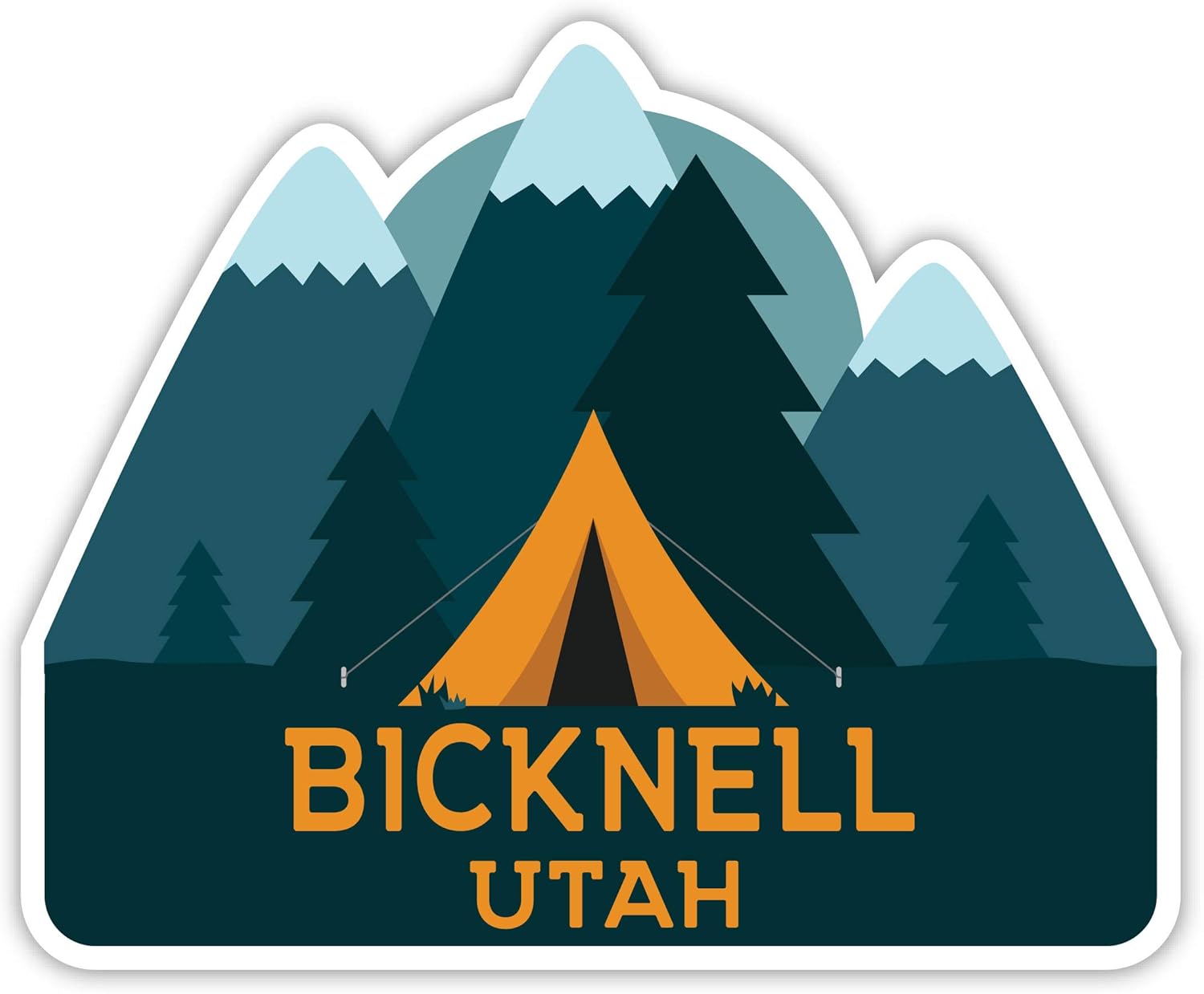 Bicknell Utah Souvenir 4 Inch Vinyl Decal Sticker Camping