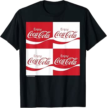 Amazon.com: Coca-Cola four-up cuadrado disfrutar de Logo gráfico playera,  mujer S, Jaspeado oscuro : Ropa, Zapatos y Joyería