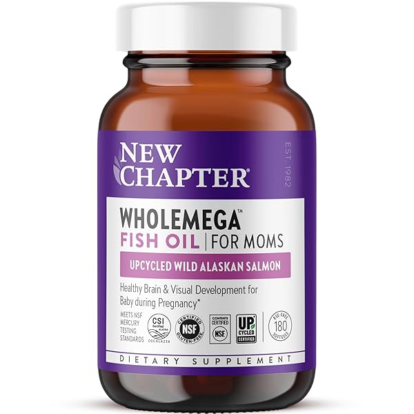 NEW CHAPTER WHOLEMEGA FOR MOMS FISH OIL SUPPLEMENT,...