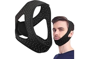 GNAYE Anti Snoring Devices [Upgraded] - Chin Strap for Sleeping - Snoring Relief Chin Strap - Good Sleep Air Flow Jaw Strap - Snore Less Sleeping Solution for Men and Women - 620mm