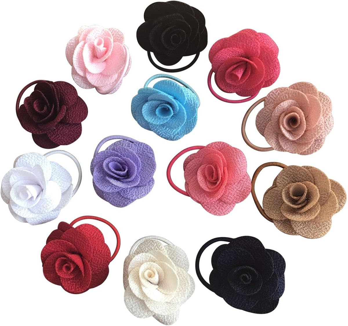 Amazon Com 13pcs Toddlers Baby Girls Flower Elastic Hair Bands