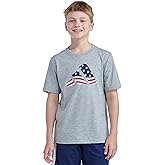adidas baby-boys Short Sleeve Patriotic USA Flag Logo Tee