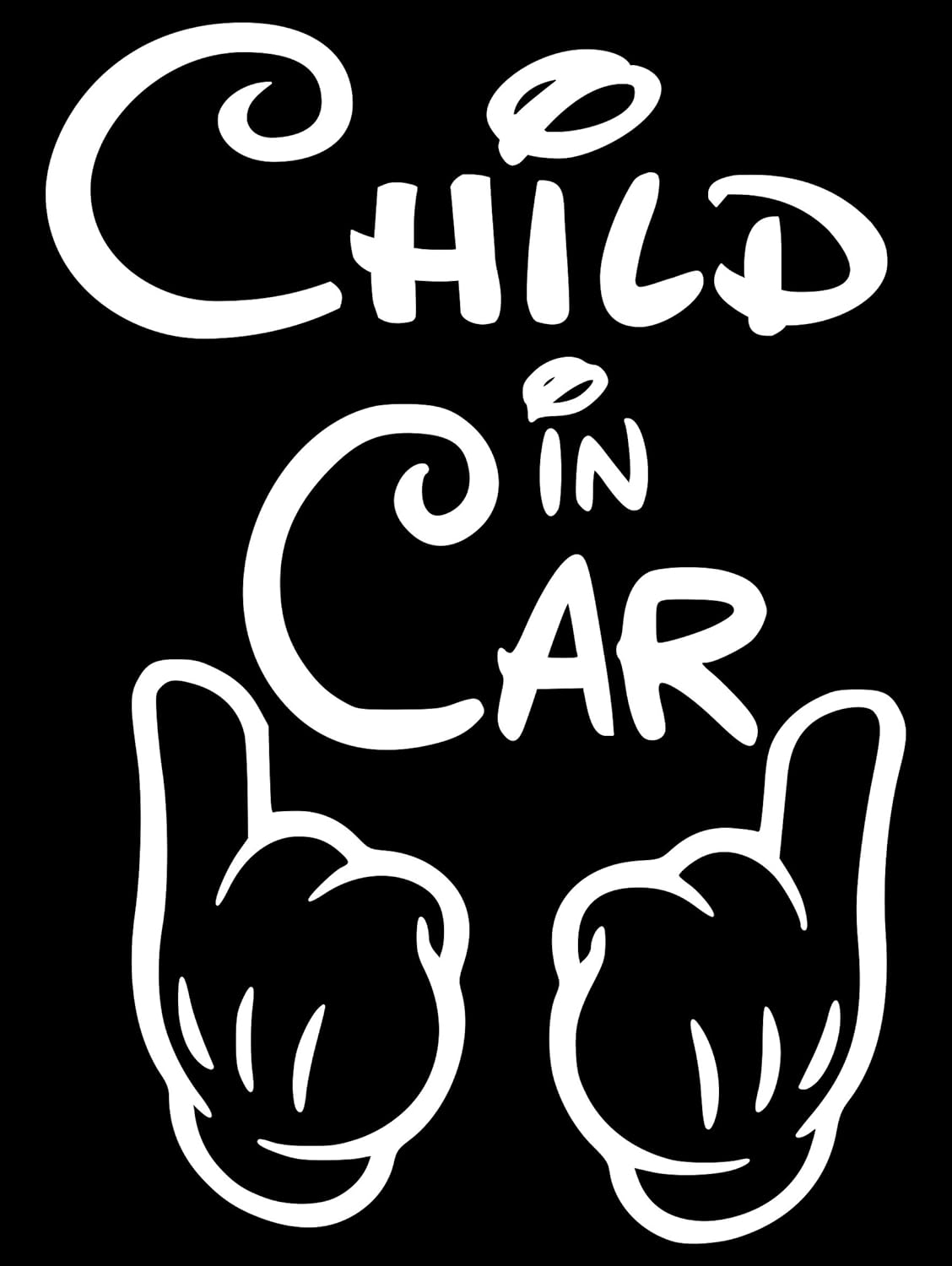 Amazon Co Jp 全16色 人気 チャイルド イン カー ステッカー Child In Car Sticker 車 用 シール Vinyl Decal バイナル デカール ステッカー Hands 1 白 並行輸入品 ベビー マタニティ