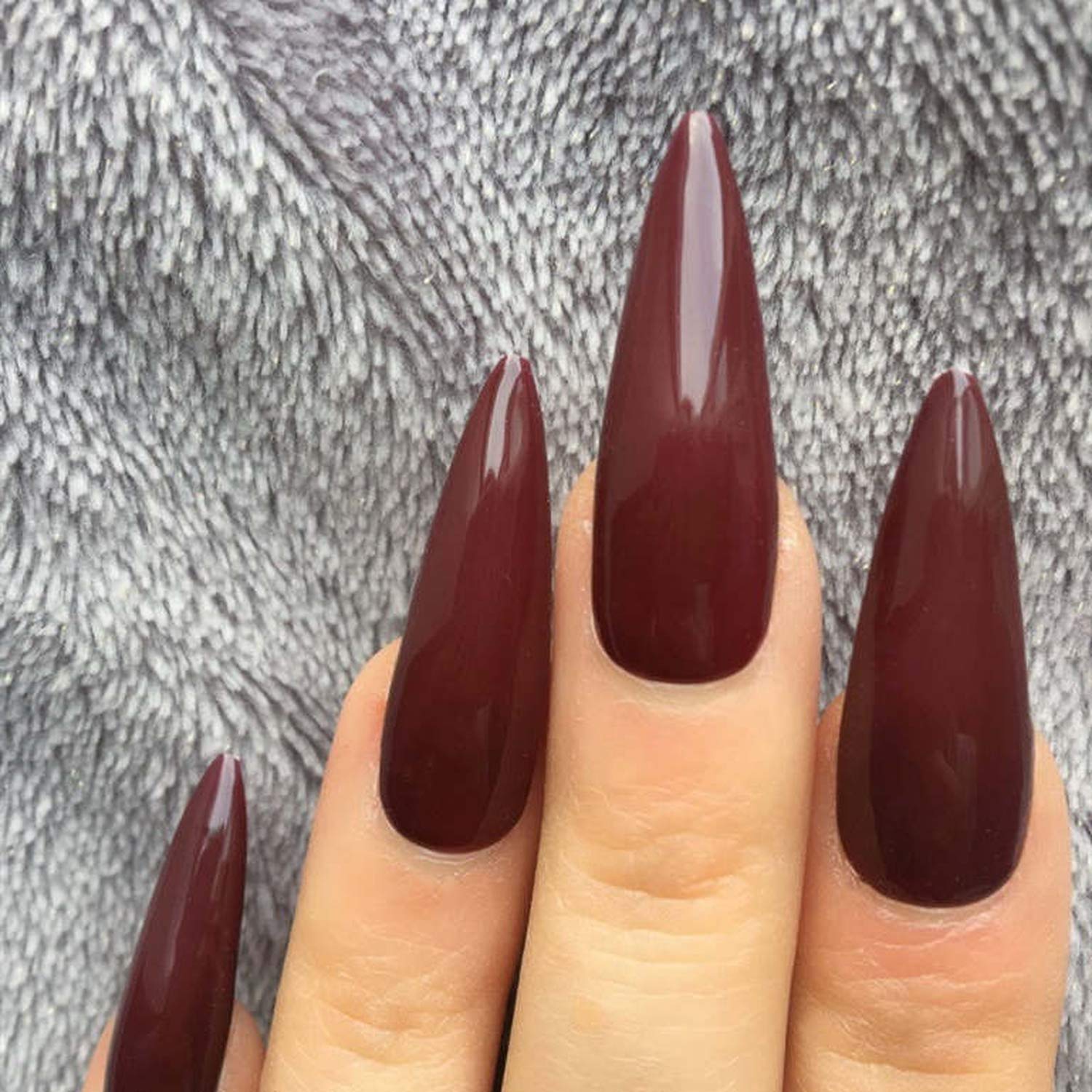 Amazon Com Full Cover Artificia Neon Green Faux S Long Stiletto Artificial Fake Nails With Glue Sticker Full Cover Halloween Impress Press On Nails False 17 594 1 Beauty