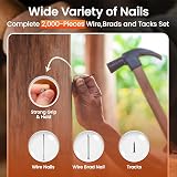 Brackit 2000 Piece Nail Assortment Set with Storage Case – Wire Nails & Tacks view 3
