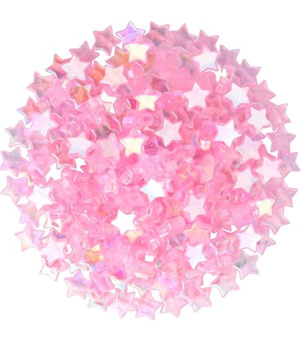 50pcs Acrylic Crystal Star Beads - 20mm, Faceted, For Jewelry Making, Keychains, DIY Crafts