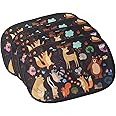 Enovoe 2 Pack Animals Cartoon Car Window Sun Shades for Kids - 21x14 Inches - Baby Sun Shades - Glare and UV Rays Protection Car Window Shades, Suitable for SUVs, Minivans and Full Size Cars